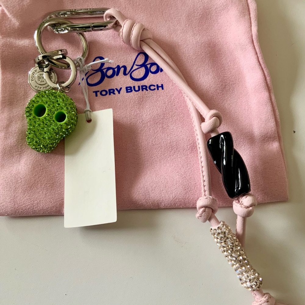 NWT TORY BURCH PICK & MIX CRYSTAL SKULL BONBON PURSE CHARM KEY FOB - Picture 9 of 10